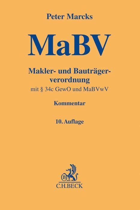 Vorderes Coverbild Makler- und Bauträgerverordnung