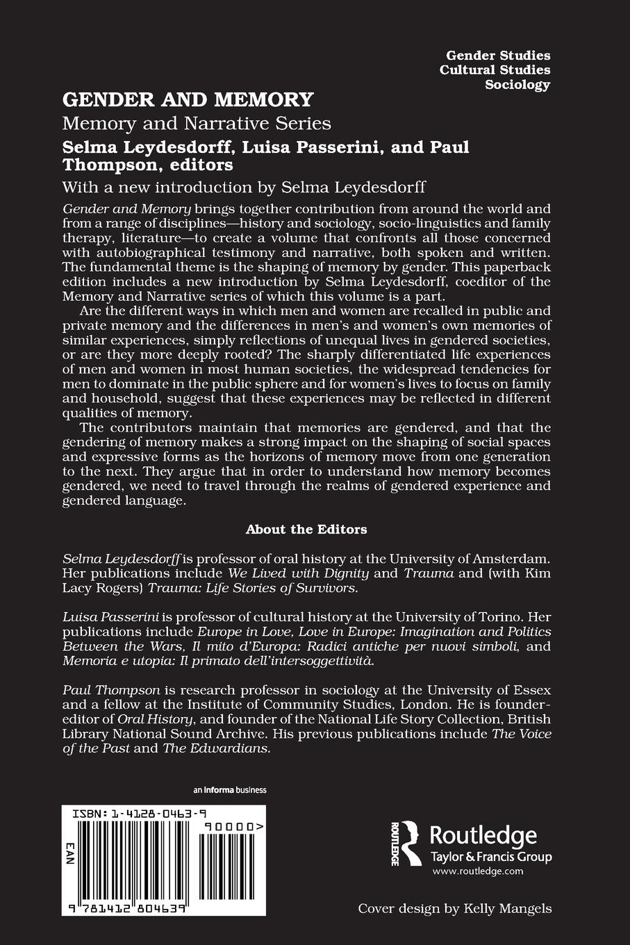 Rückseitencover Gender and Memory