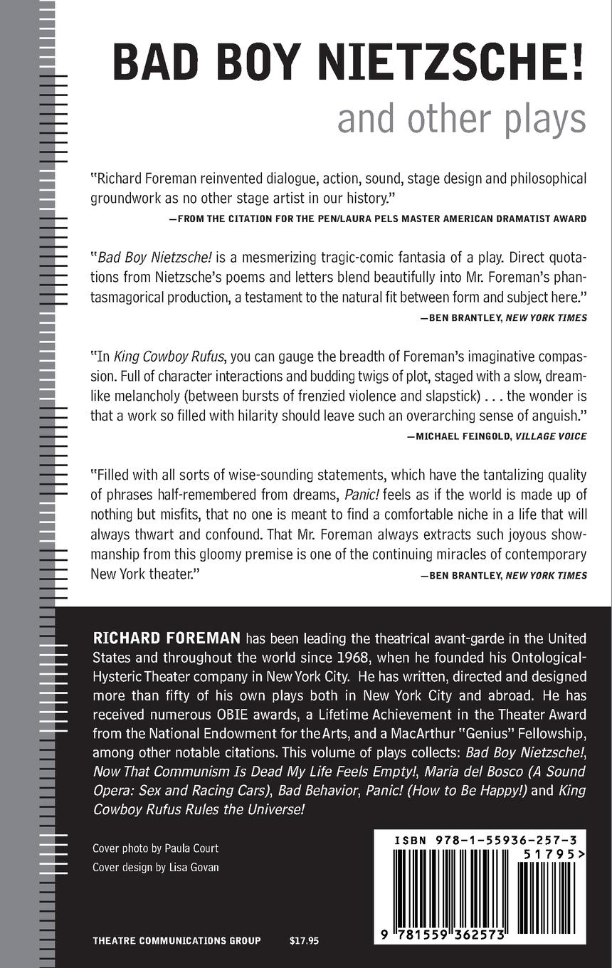 Rückseitencover Bad Boy Nietzsche! and Other Plays
