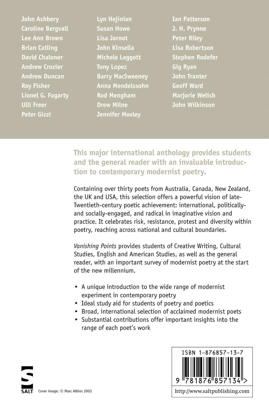 Rückseitencover Vanishing Points