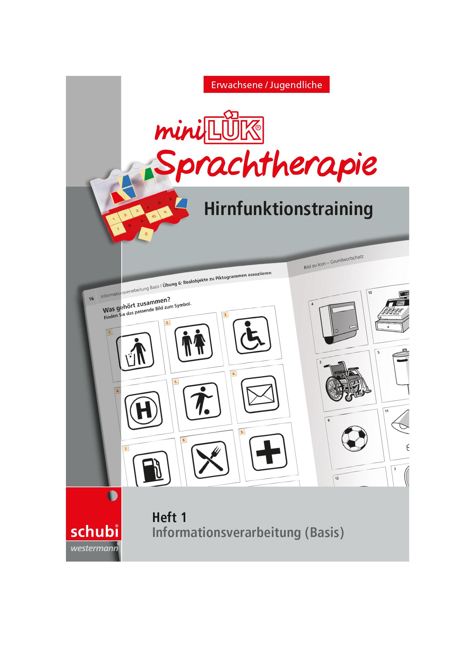 Vorderes Coverbild miniLÜK-Sprachtherapie Heft 1 - Hirnfunktionstraining