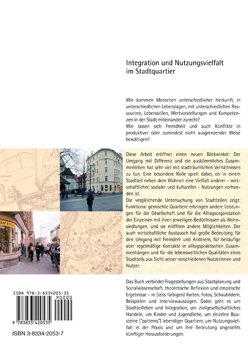 Rückseitencover Integration und Nutzungsvielfalt im Stadtquartier
