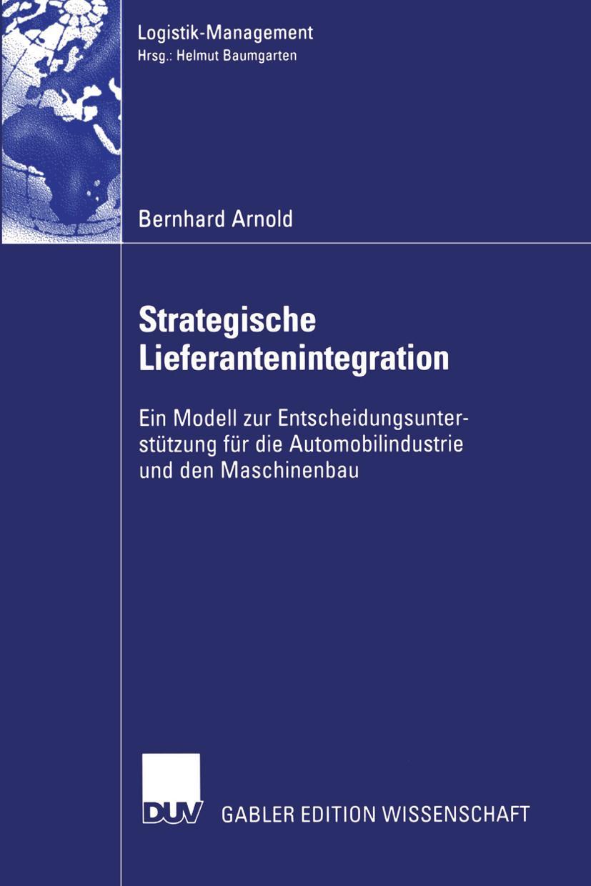 Vorderes Coverbild Strategische Lieferantenintegration