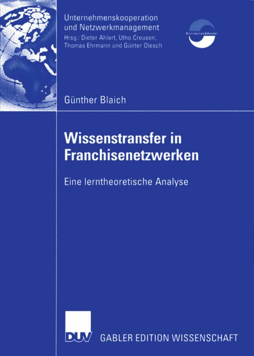 Vorderes Coverbild Wissenstransfer in Franchisenetzwerken