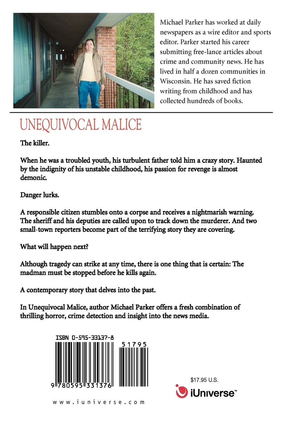 Rückseitencover Unequivocal Malice