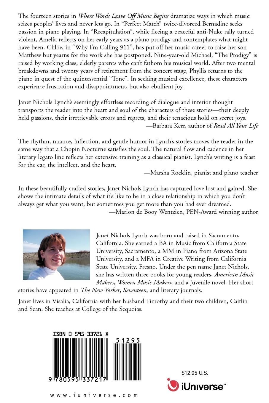 Rückseitencover Where Words Leave Off Music Begins