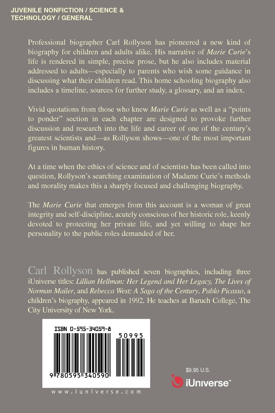 Rückseitencover Marie Curie
