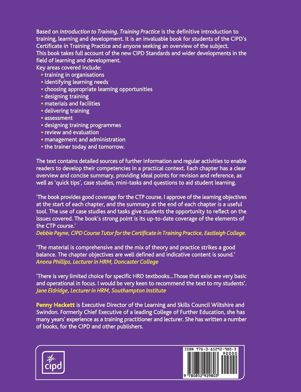 Rückseitencover Training Practice