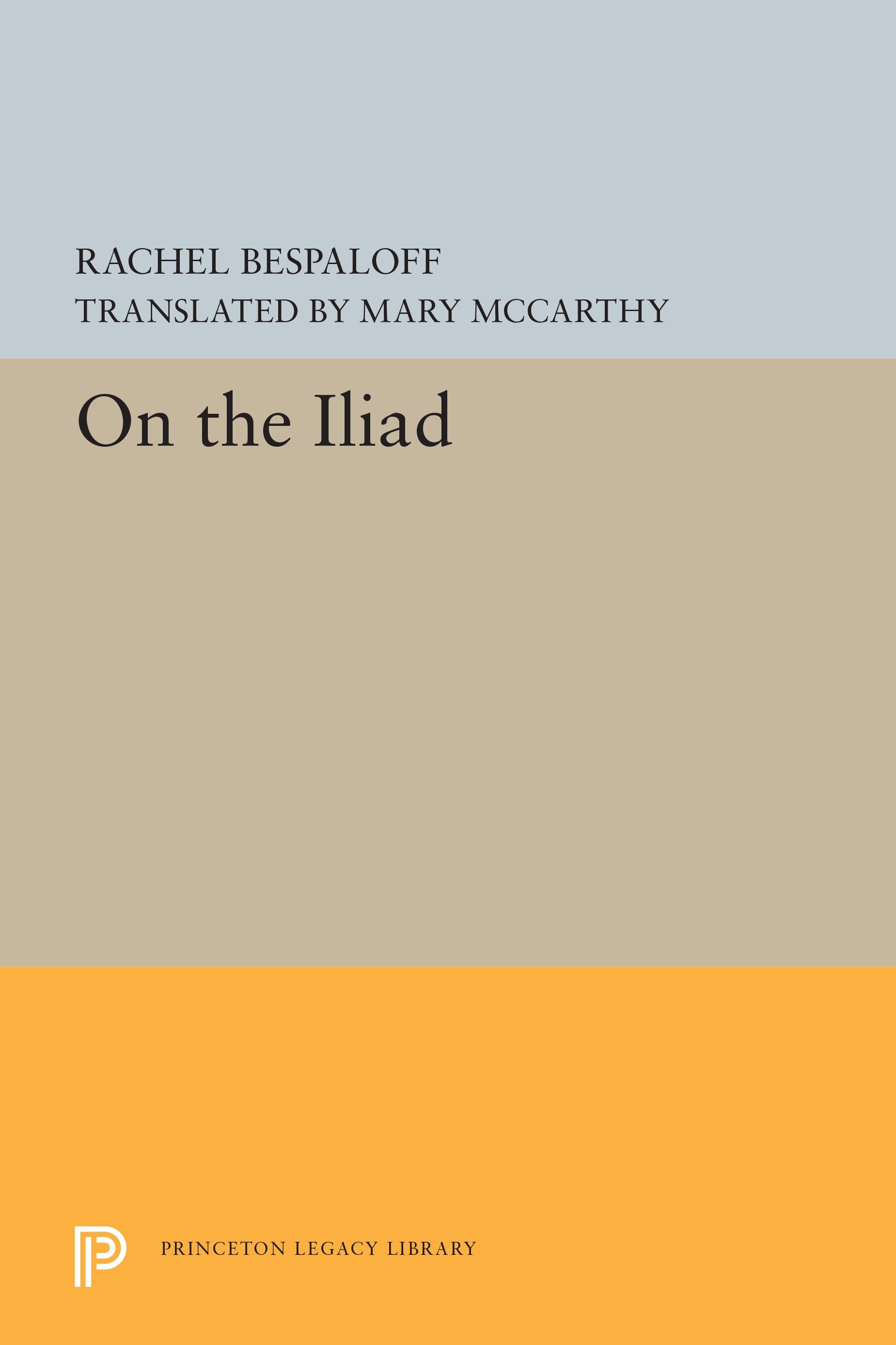 Vorderes Coverbild On the Iliad
