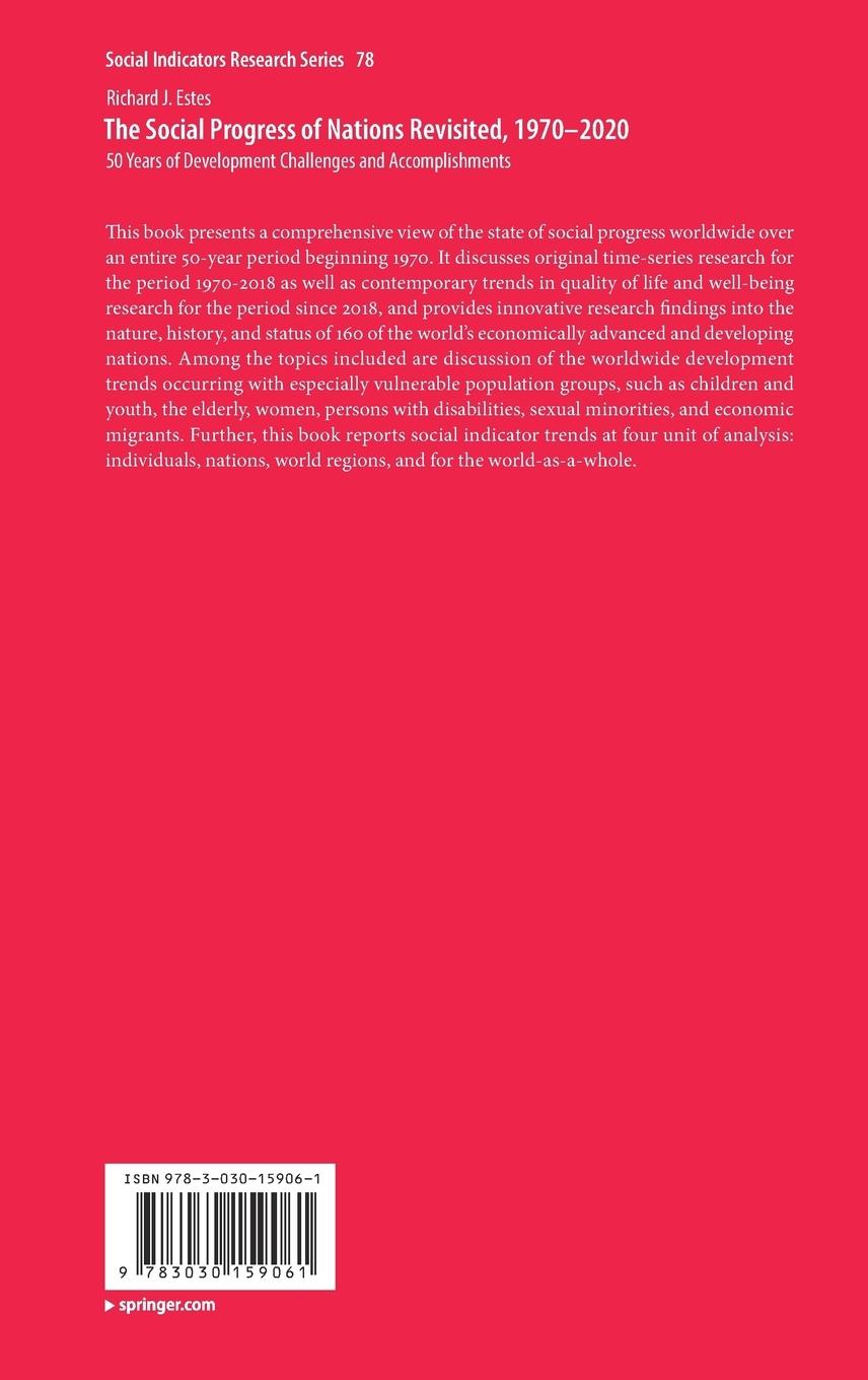 Rückseitencover The Social Progress of Nations Revisited, 1970-2020