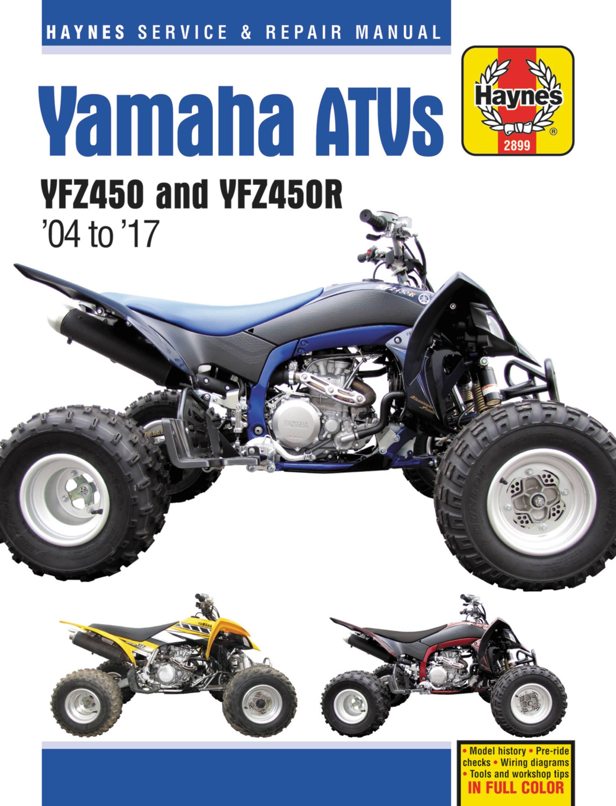 Vorderes Coverbild Yamaha YZF450 & YZF450R ATV Repair Manual