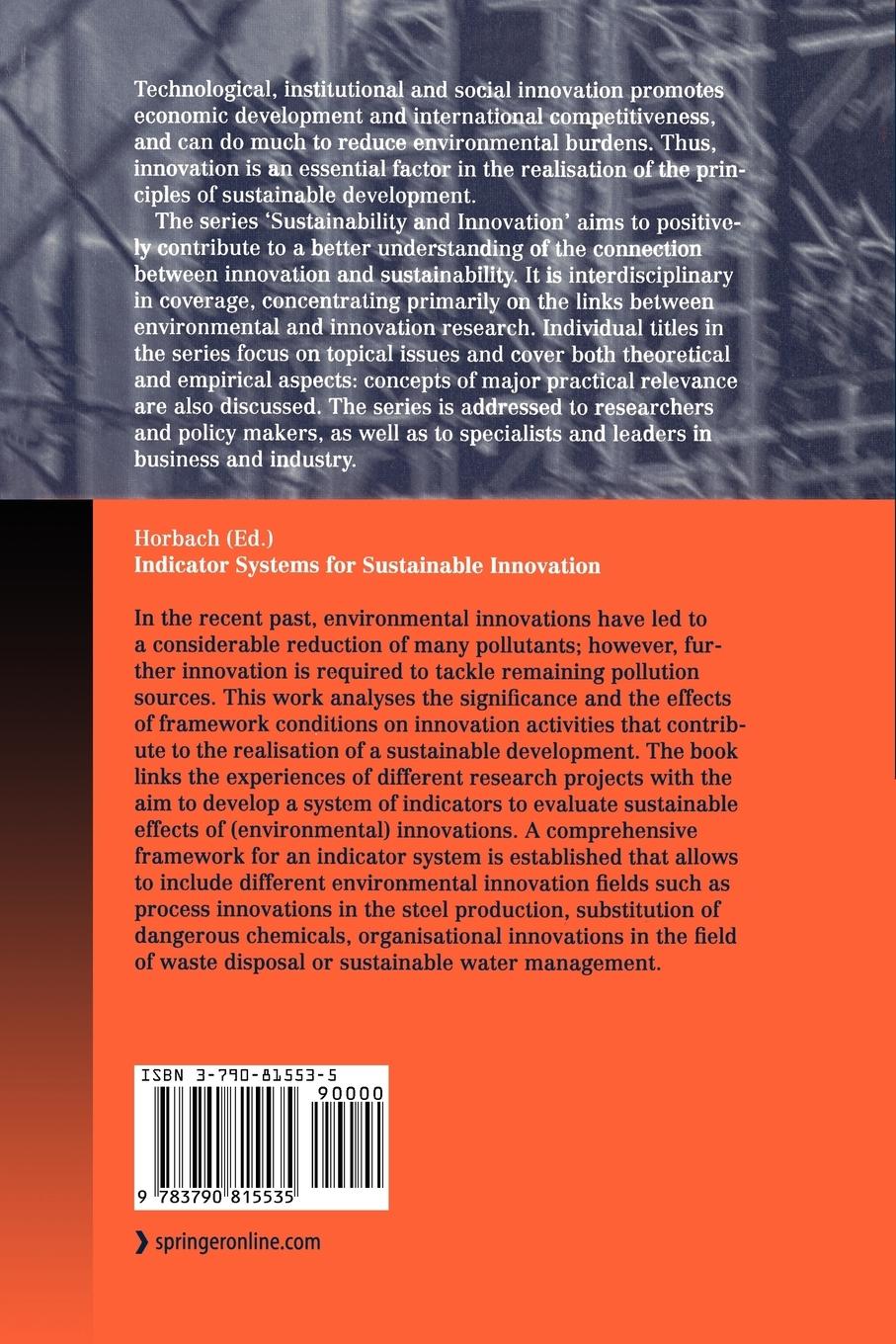 Rückseitencover Indicator Systems for Sustainable Innovation