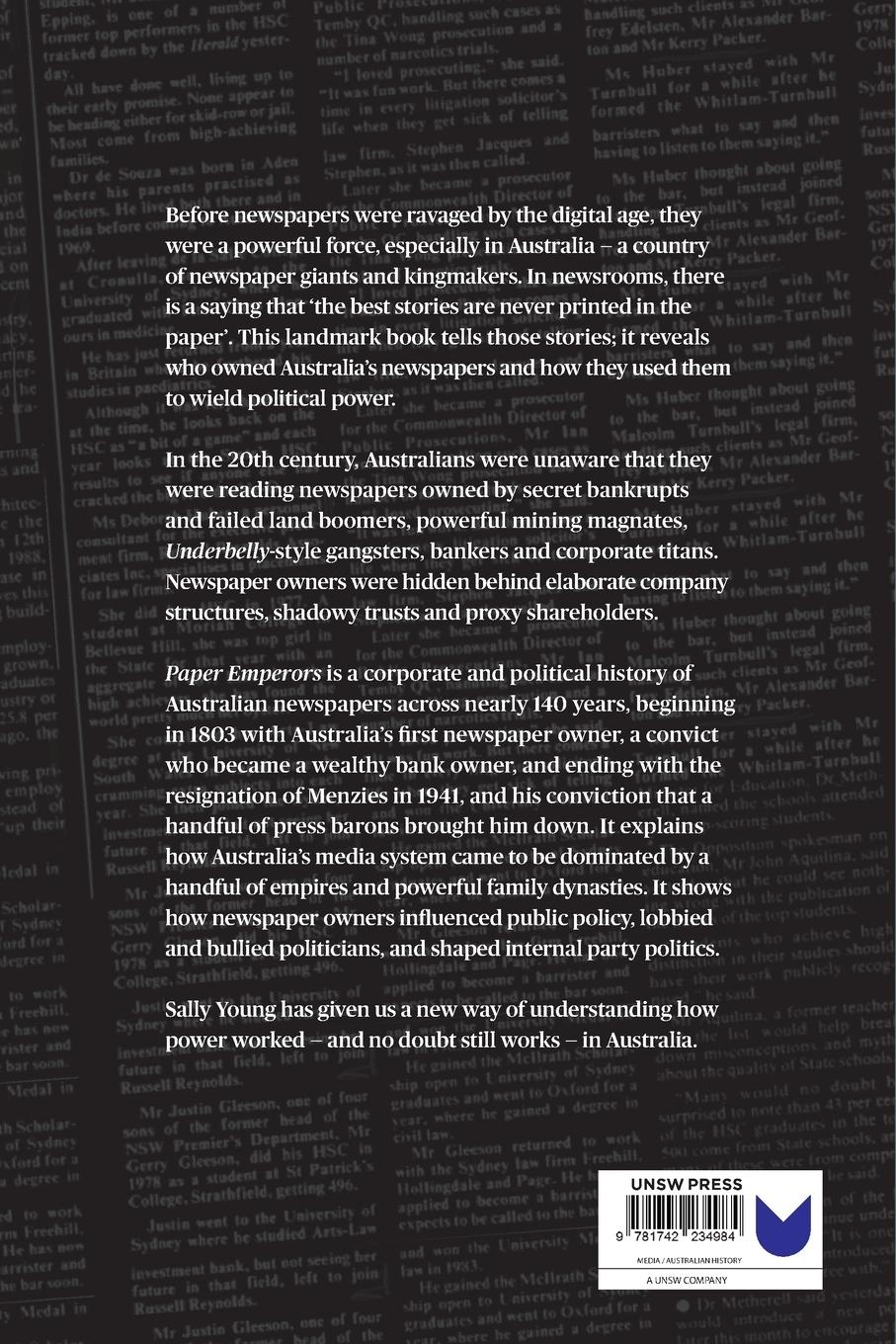 Rückseitencover Paper Emperors