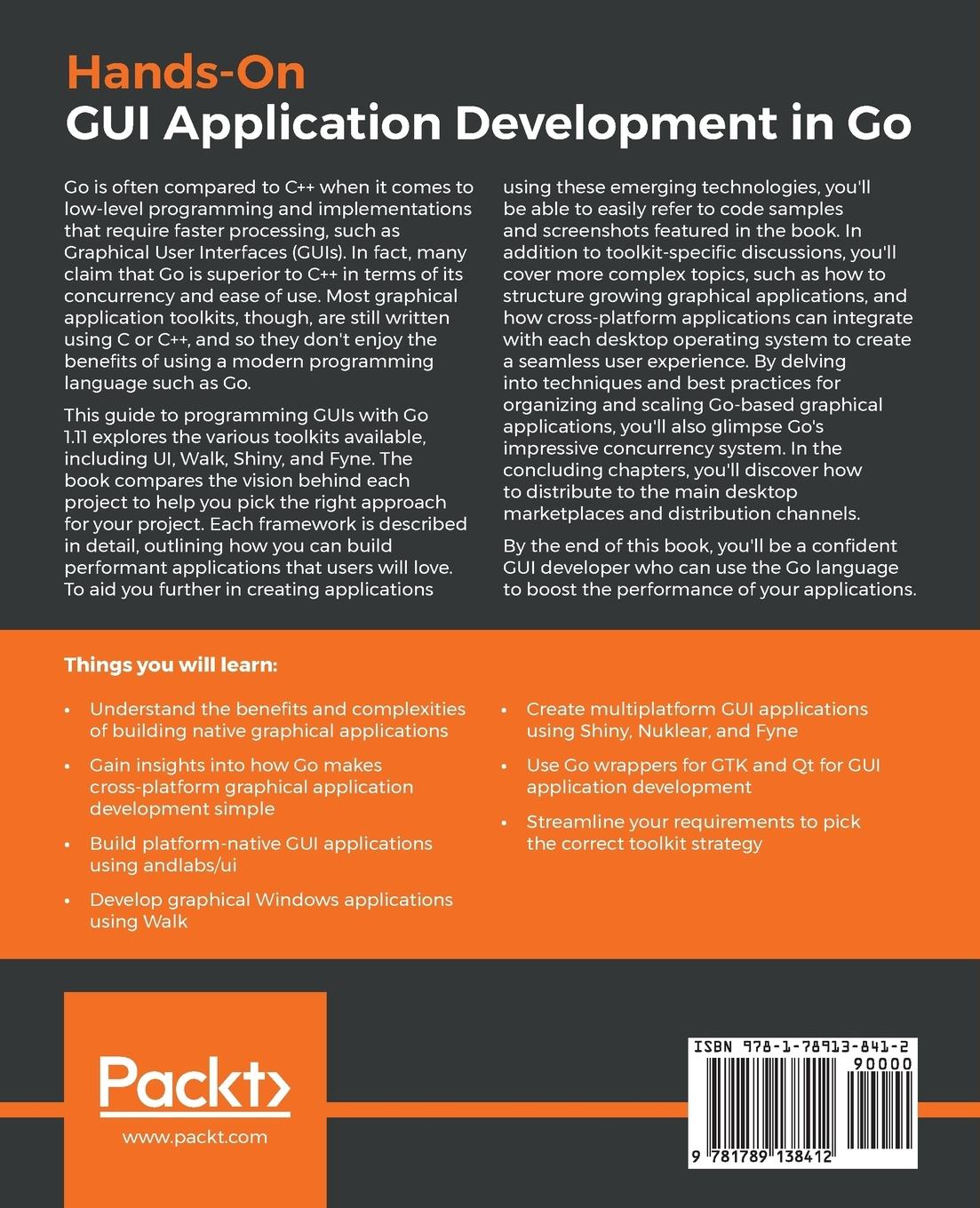 Rückseitencover Hands-On GUI Application Development in Go