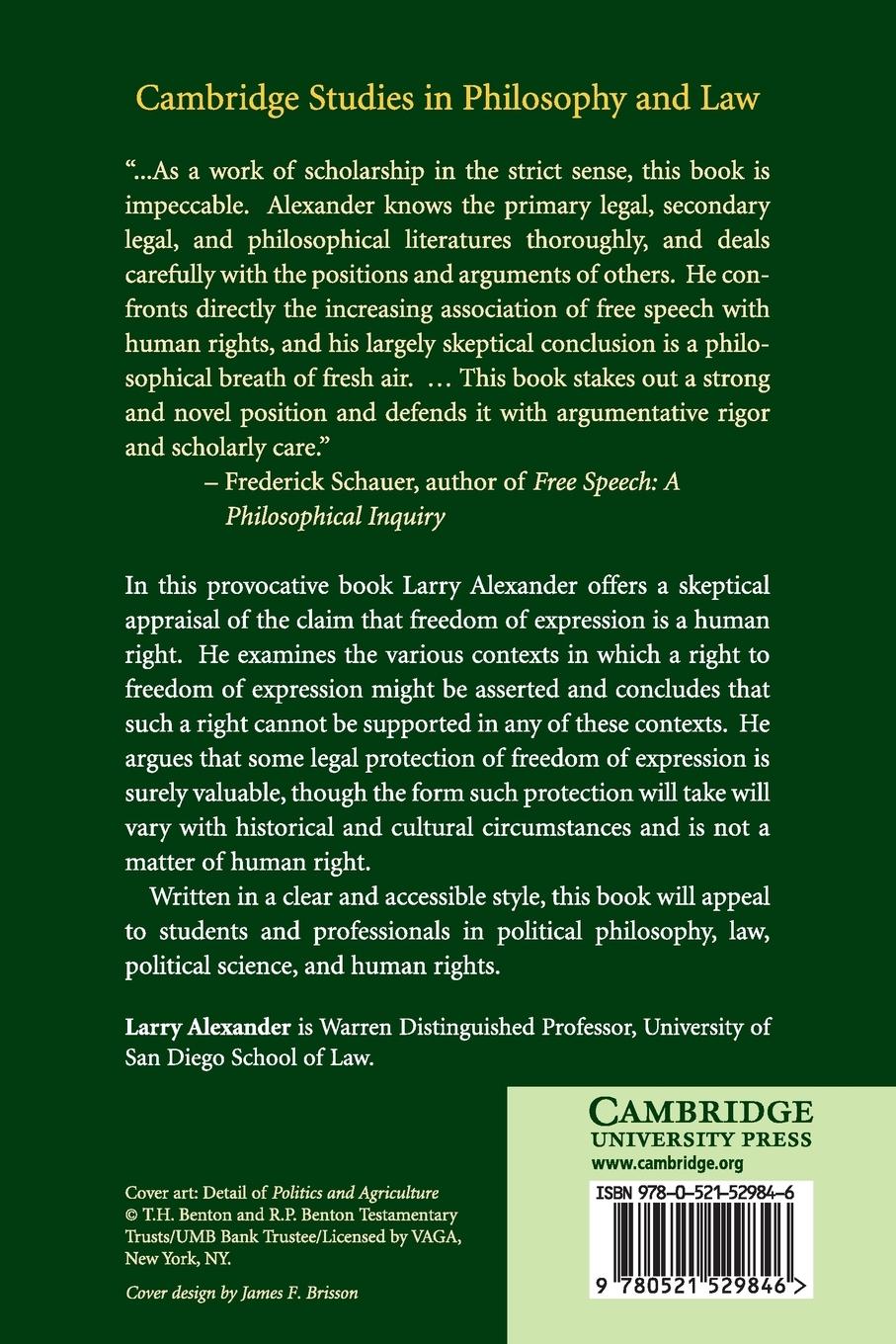 Rückseitencover Is There a Right of Freedom of Expression?