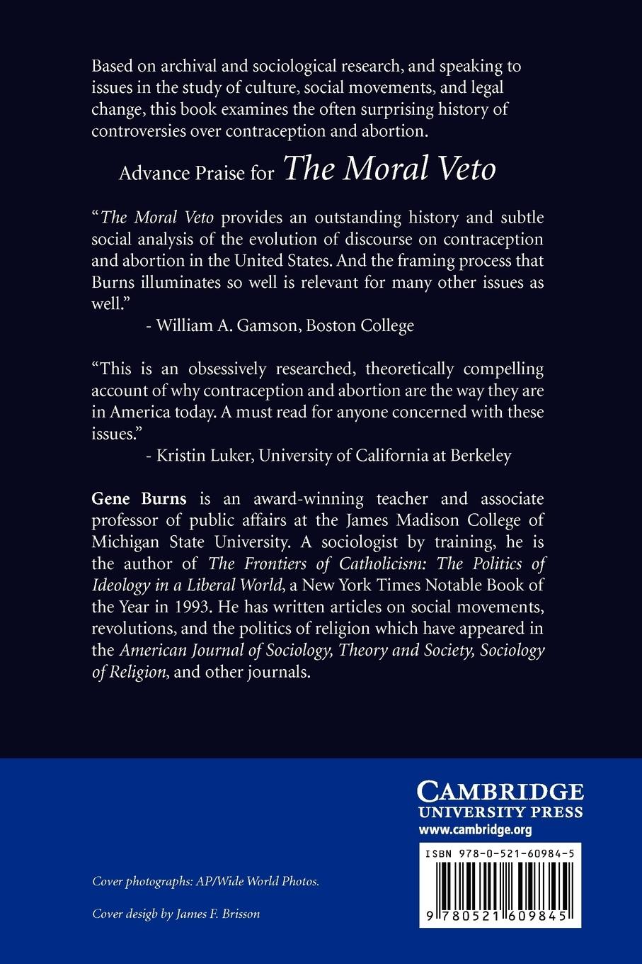 Rückseitencover The Moral Veto