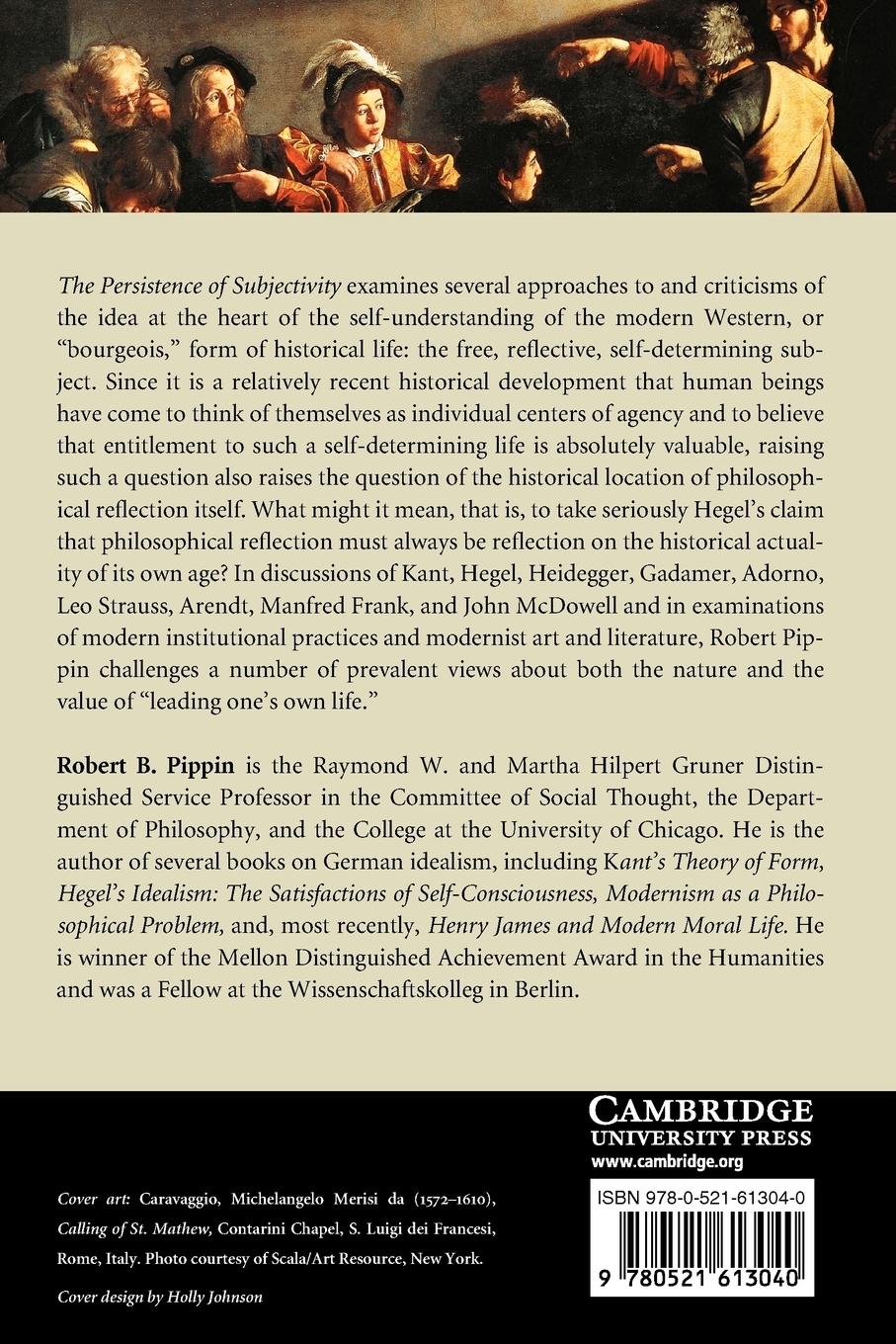 Rückseitencover The Persistence of Subjectivity