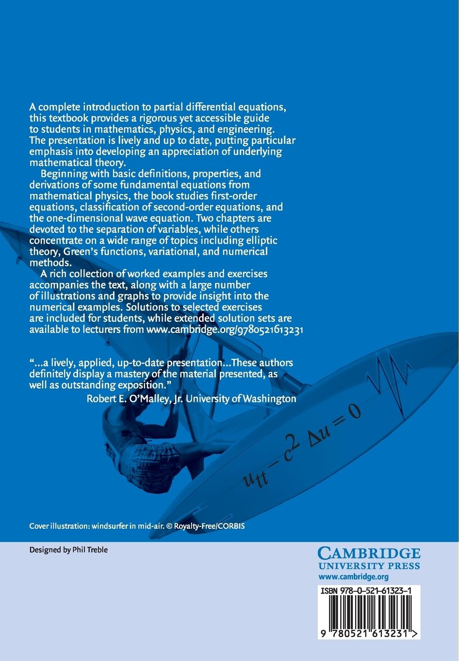 Rückseitencover An Introduction to Partial Differential             Equations