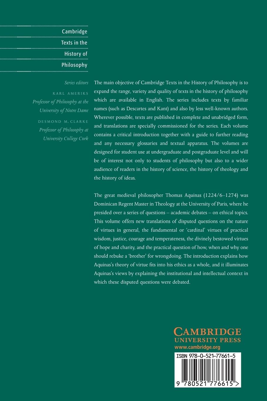 Rückseitencover Thomas Aquinas