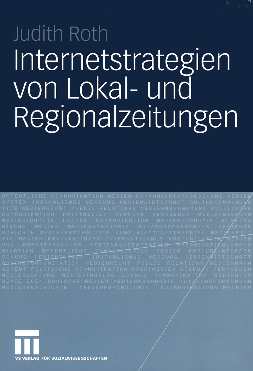 Vorderes Coverbild Internetstrategien von Lokal- und Regionalzeitungen