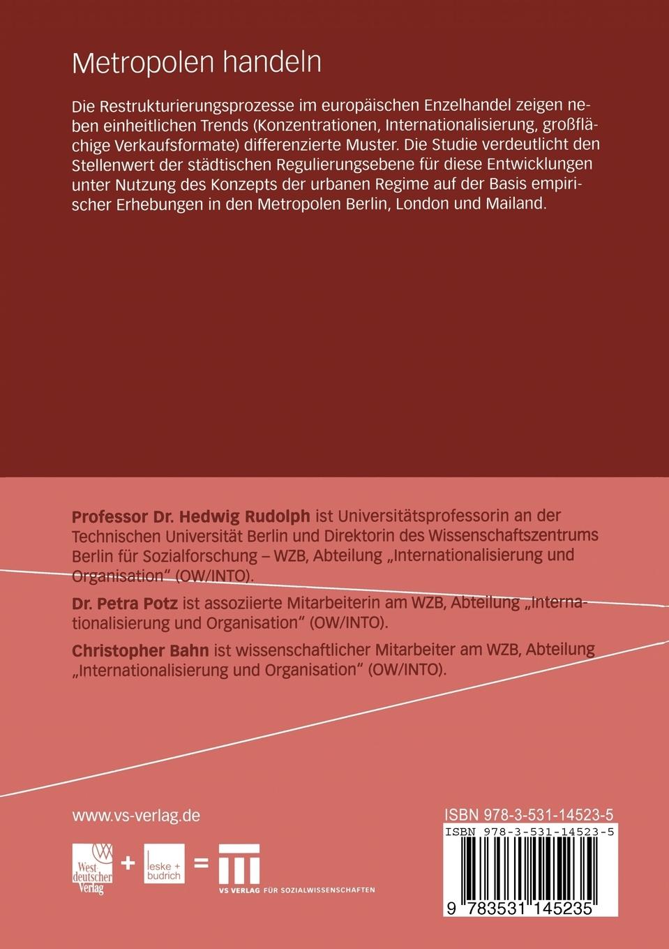 Rückseitencover Metropolen handeln