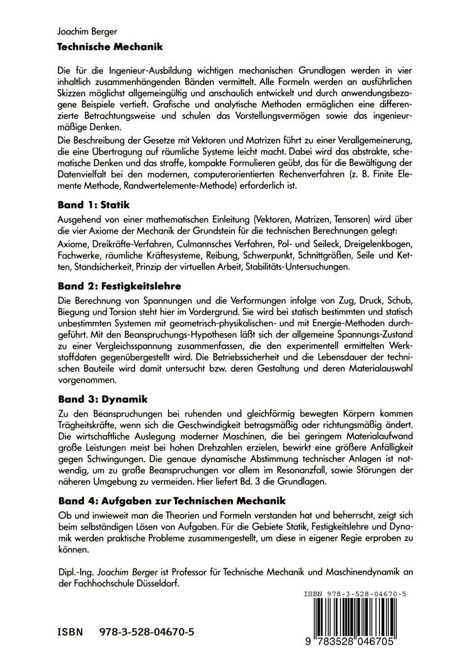 Rückseitencover Technische Mechanik für Ingenieure