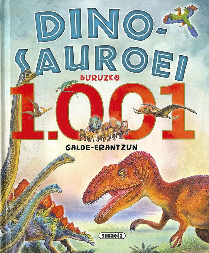Vorderes Coverbild Dinosauroei buruzko 1001 galde-erantzun