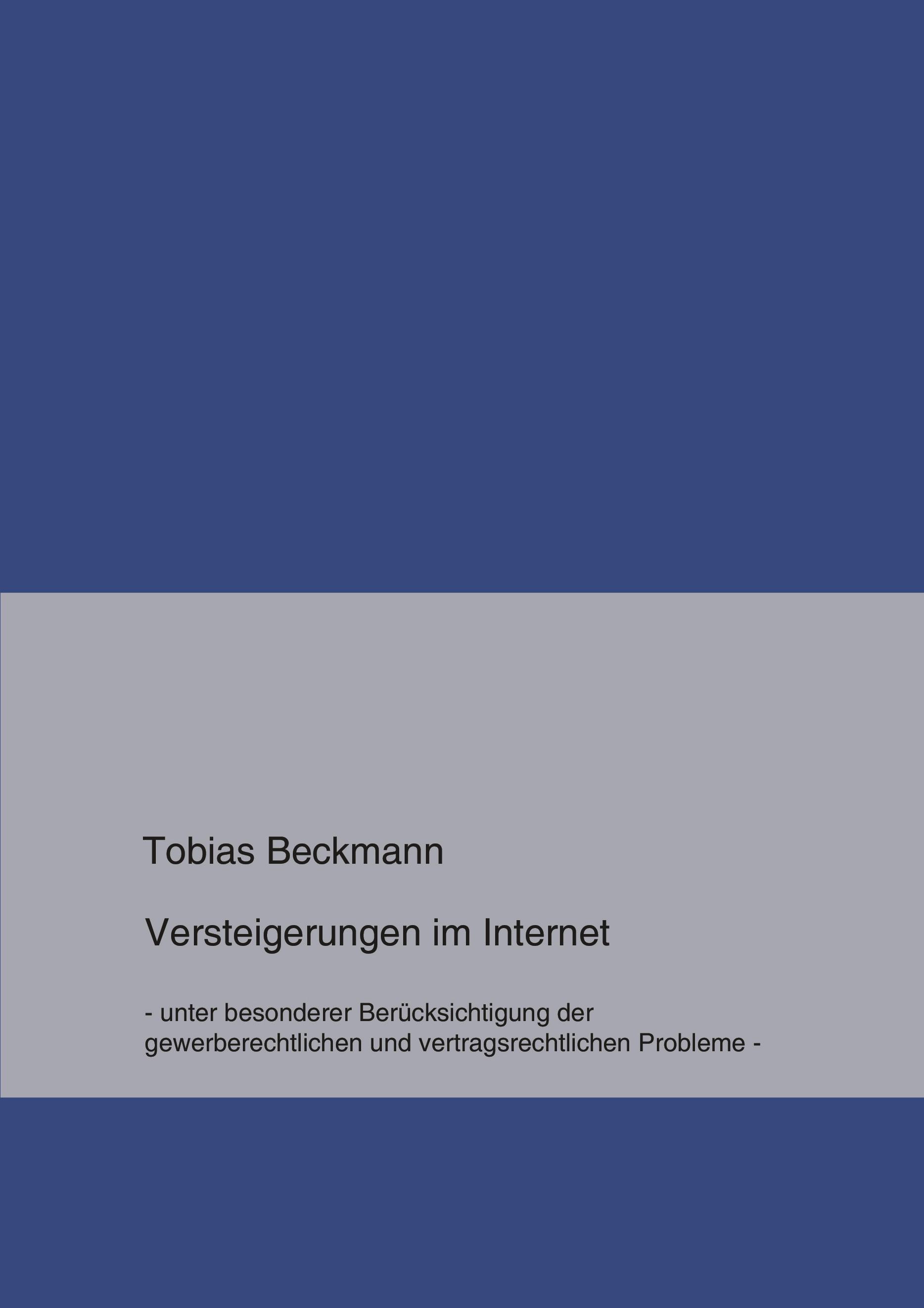 Vorderes Coverbild Versteigerungen im Internet