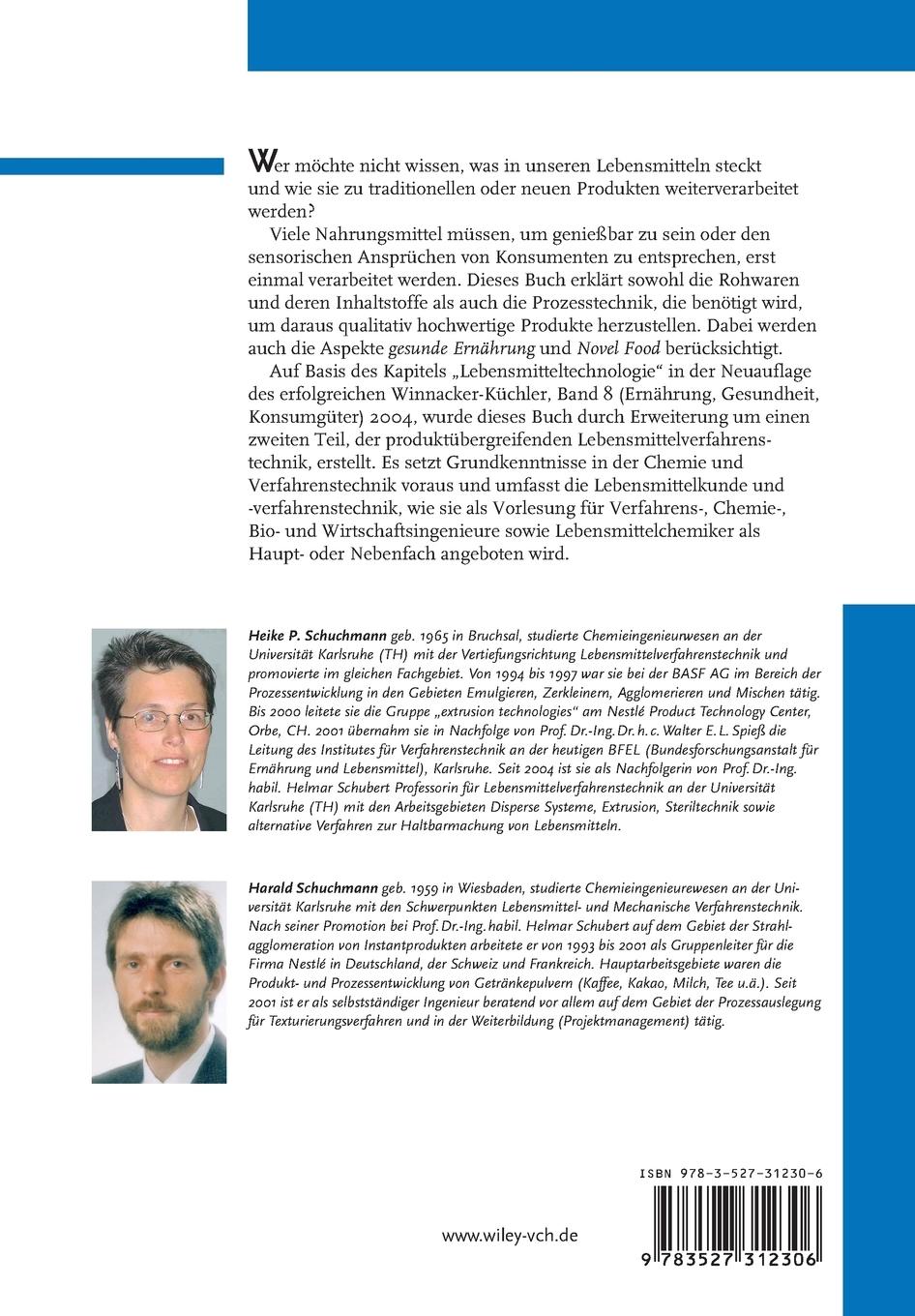 Rückseitencover Lebensmittelverfahrenstechnik