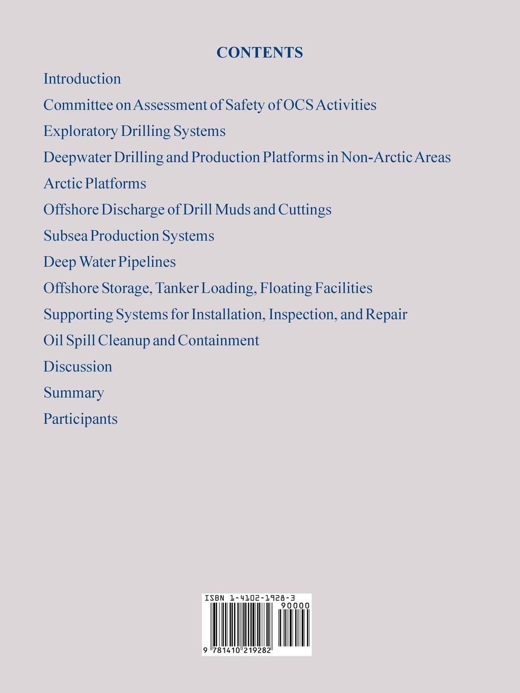 Rückseitencover Outer Continental Shelf Frontier Technology