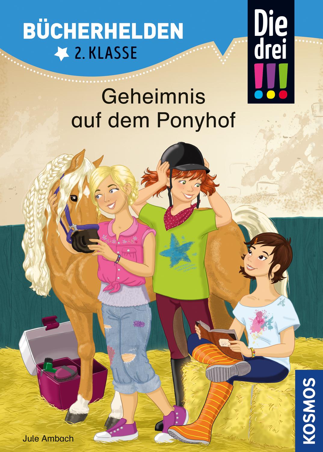 Vorderes Coverbild Die drei !!!, Bücherhelden 2. Klasse, Geheimnis auf dem Ponyhof