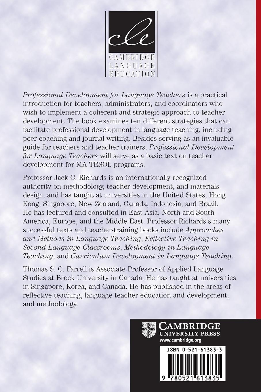 Rückseitencover Professional Development for Language Teachers