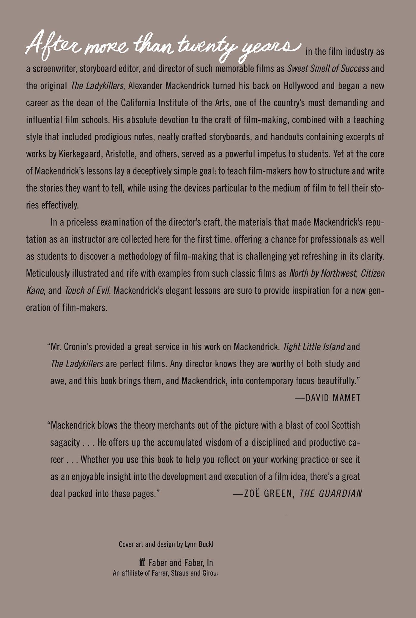 Rückseitencover On Film-making