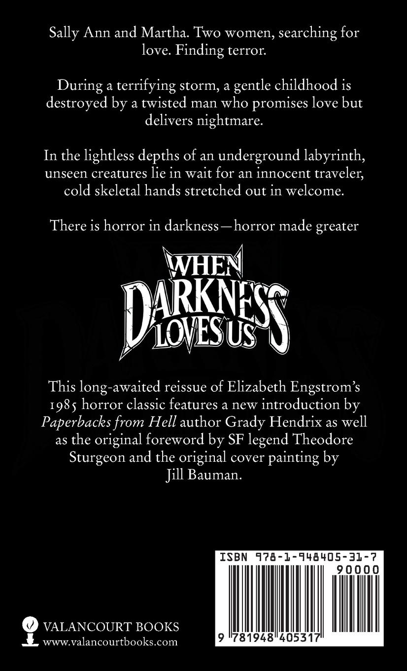 Rückseitencover When Darkness Loves Us (Paperbacks from Hell)