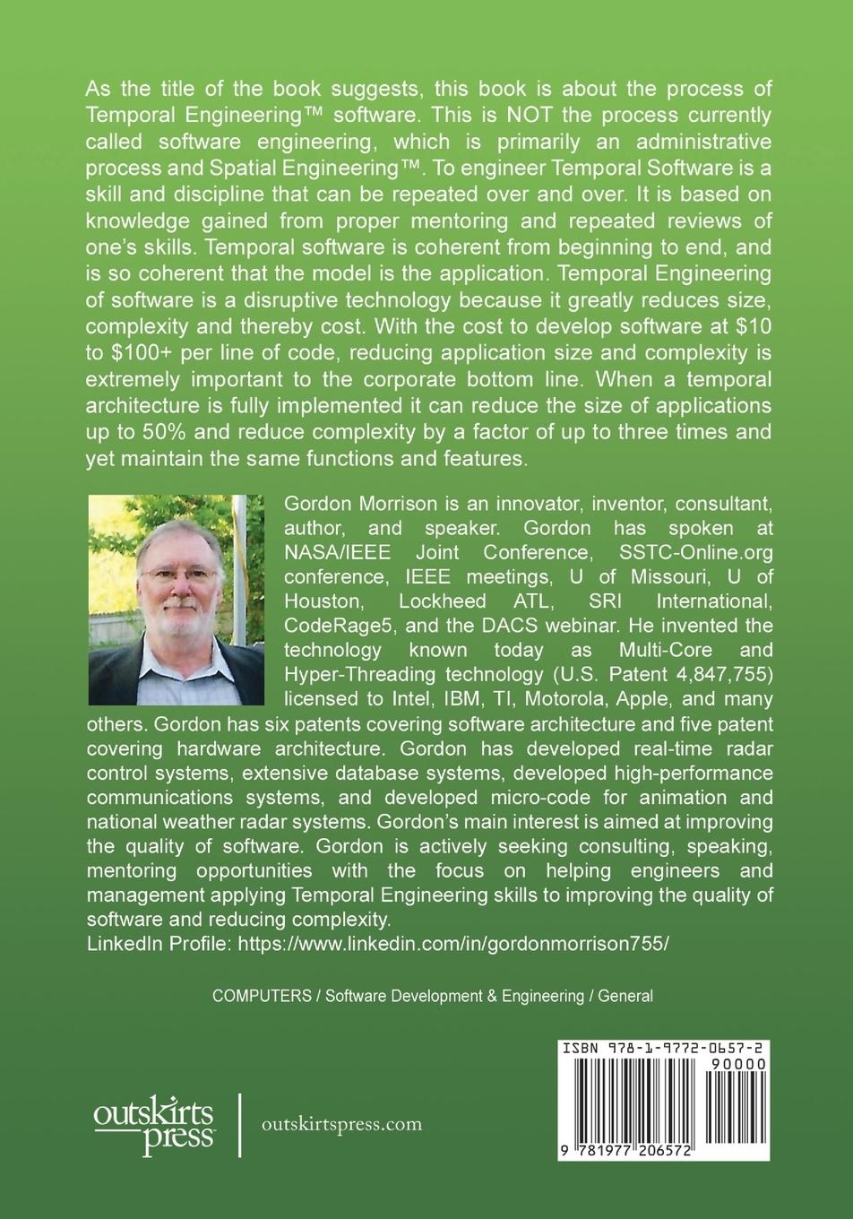 Rückseitencover The Temporal Engineering(TM) of Software
