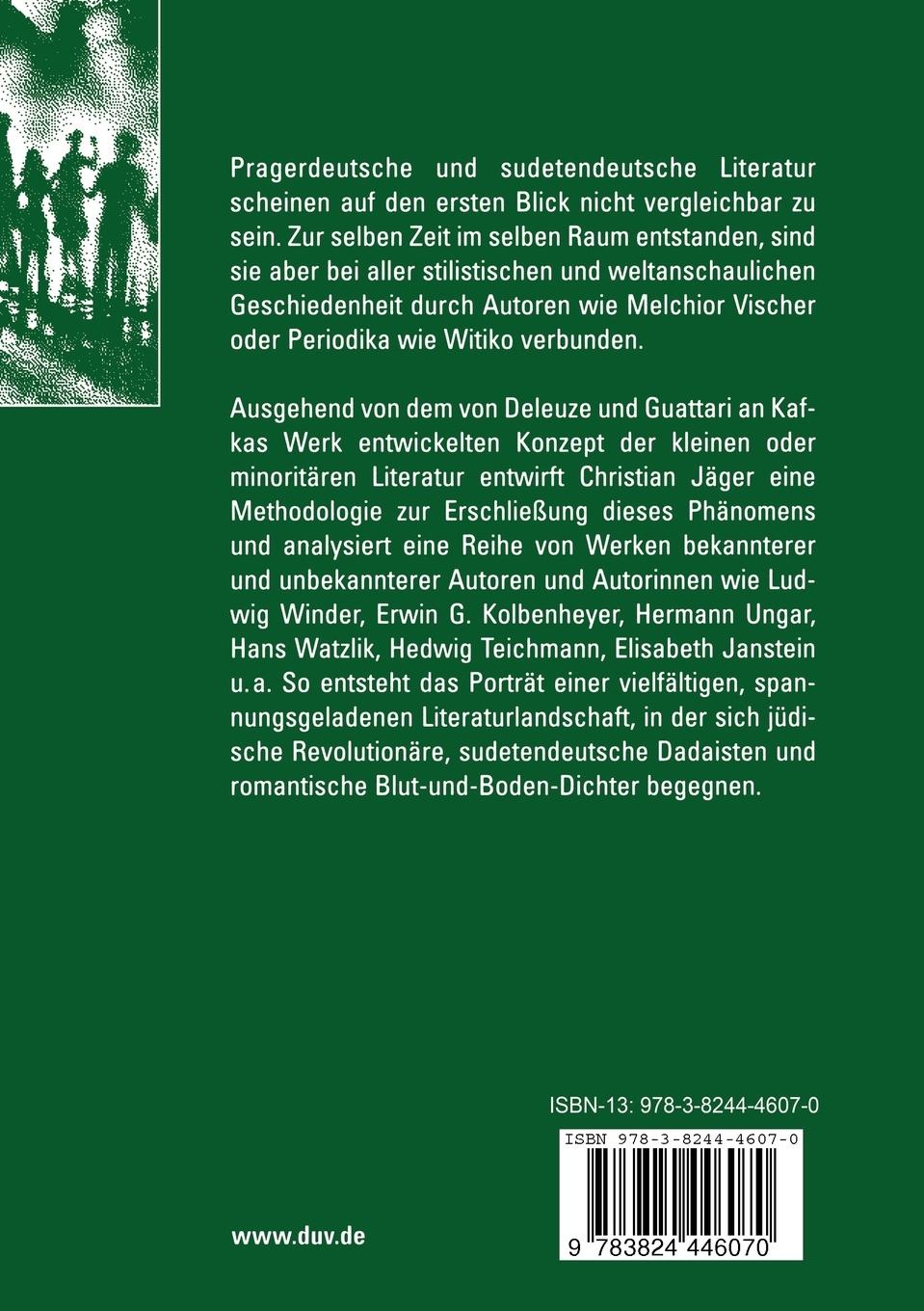 Rückseitencover Minoritäre Literatur