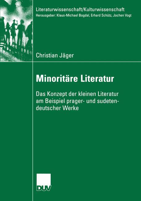 Vorderes Coverbild Minoritäre Literatur