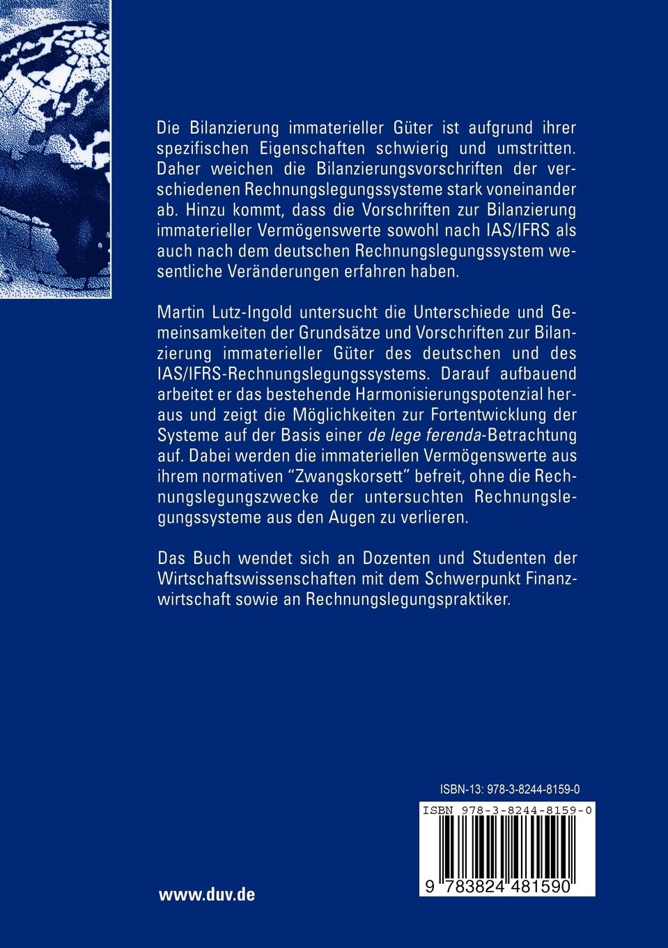 Rückseitencover Immaterielle Güter in der externen Rechnungslegung