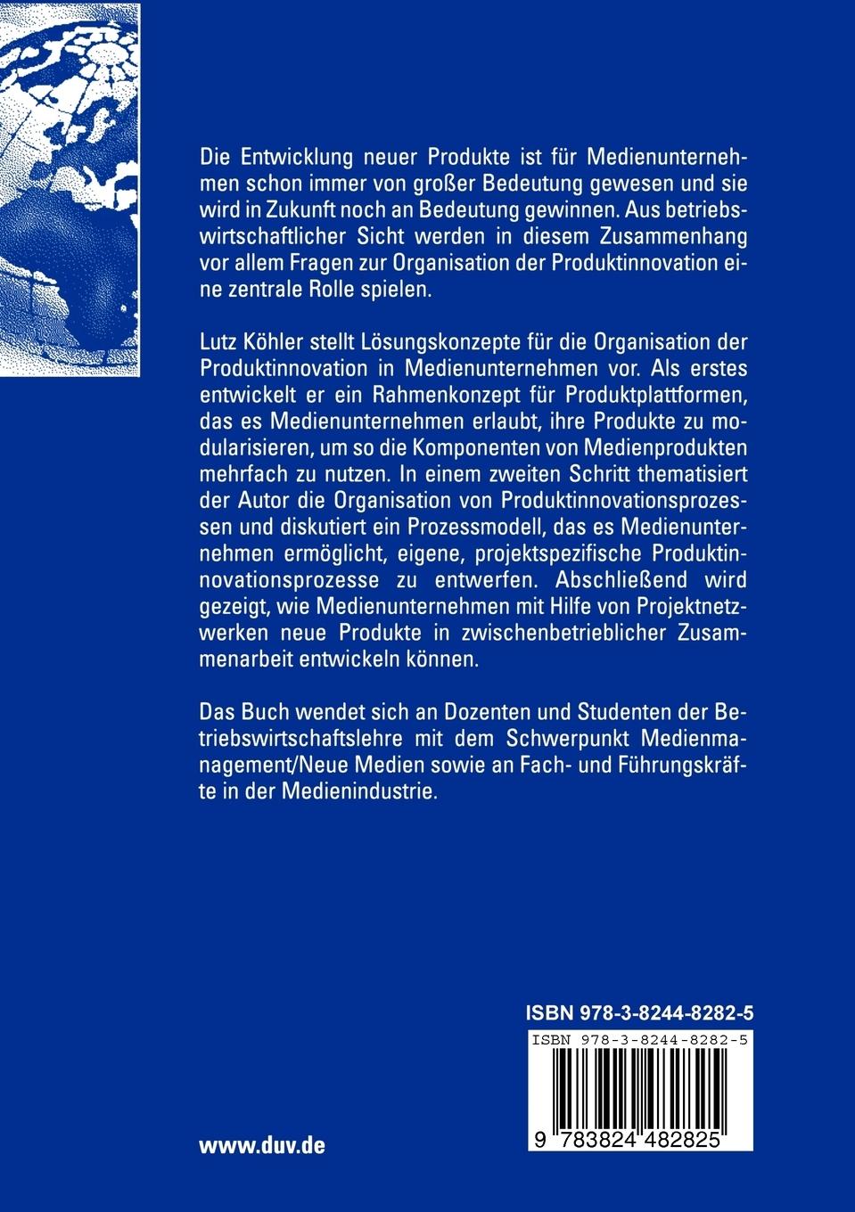 Rückseitencover Produktinnovation in der Medienindustrie