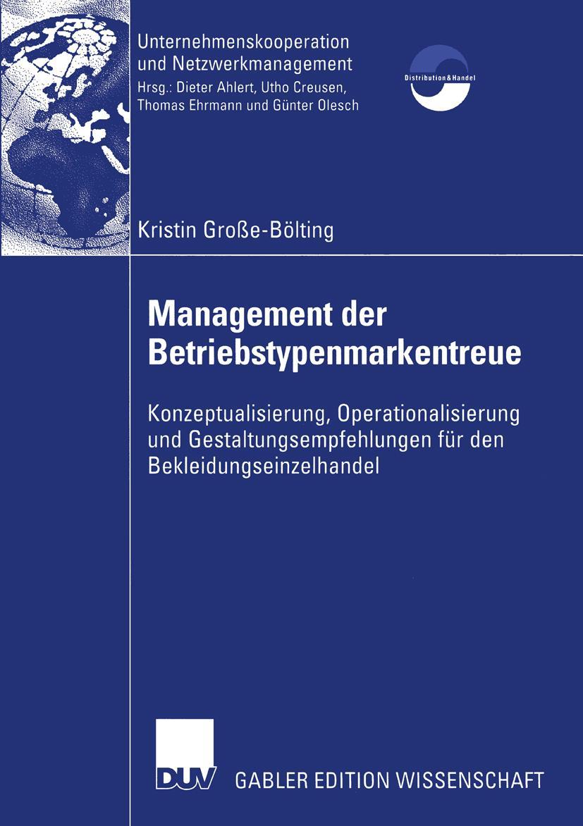 Vorderes Coverbild Management der Betriebstypenmarkentreue