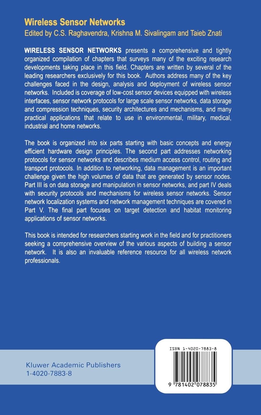 Rückseitencover Wireless Sensor Networks