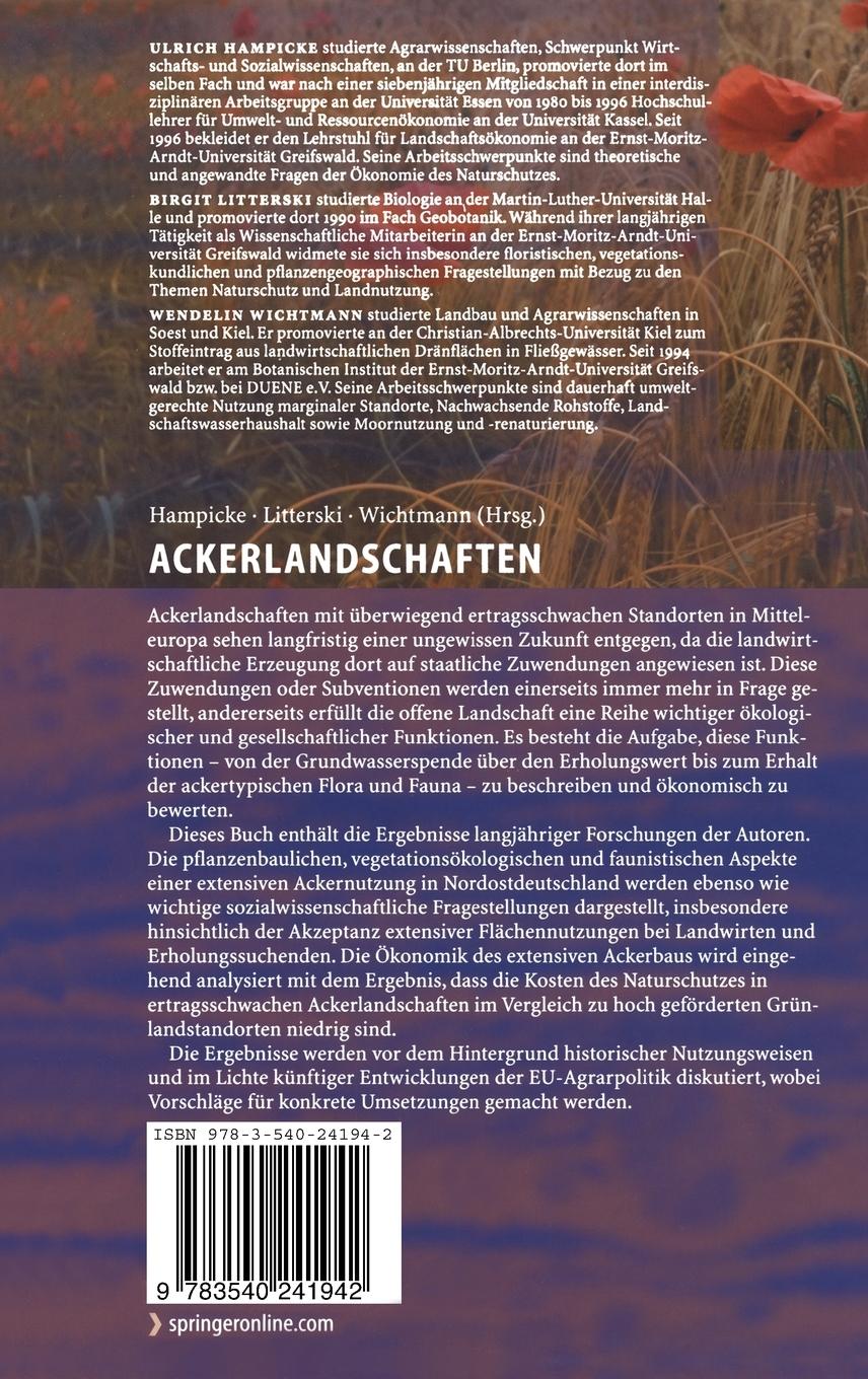 Rückseitencover Ackerlandschaften