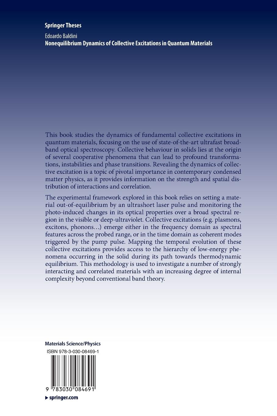 Rückseitencover Nonequilibrium Dynamics of Collective Excitations in Quantum Materials