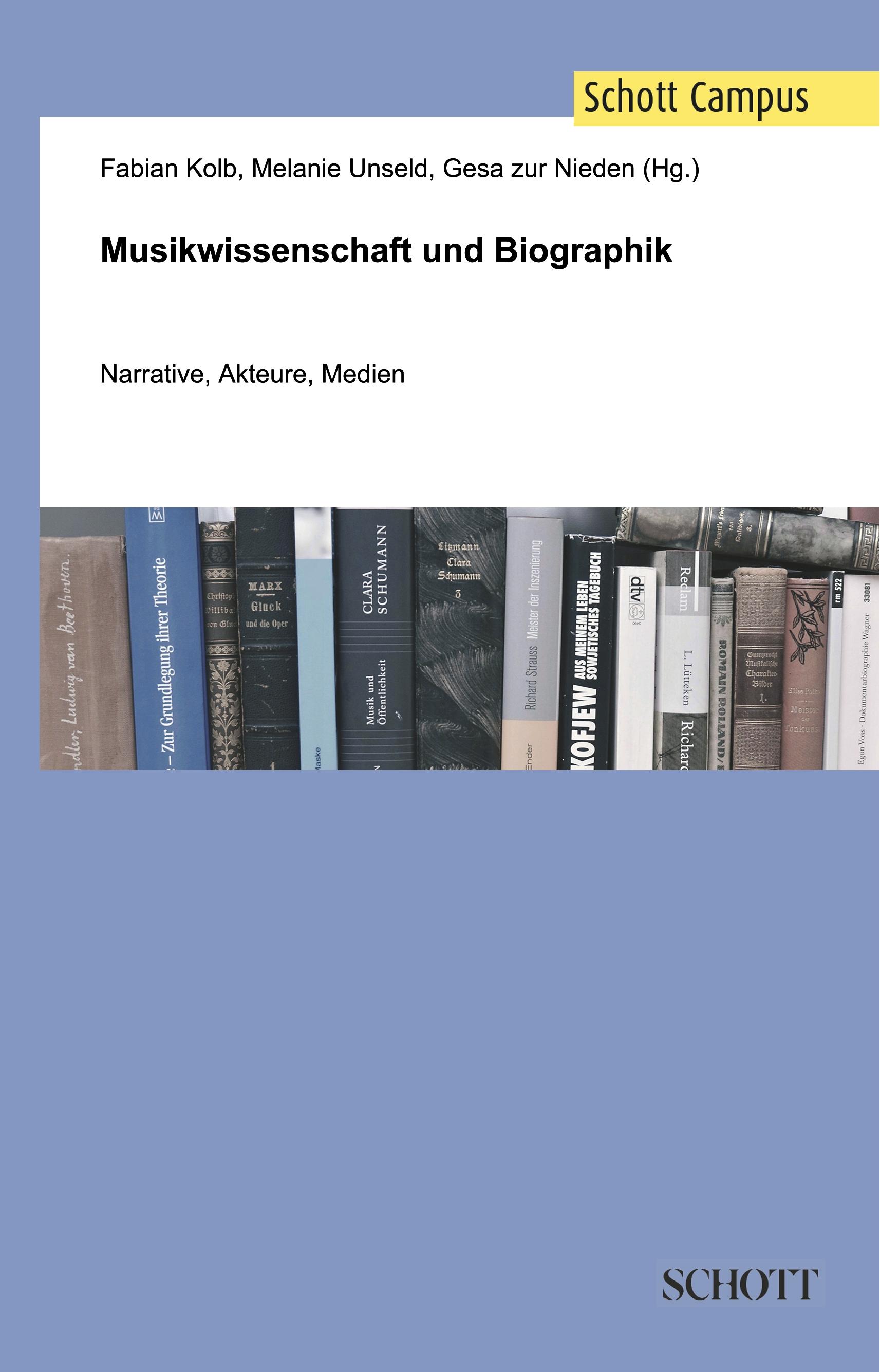 Vorderes Coverbild Musikwissenschaft und Biographik