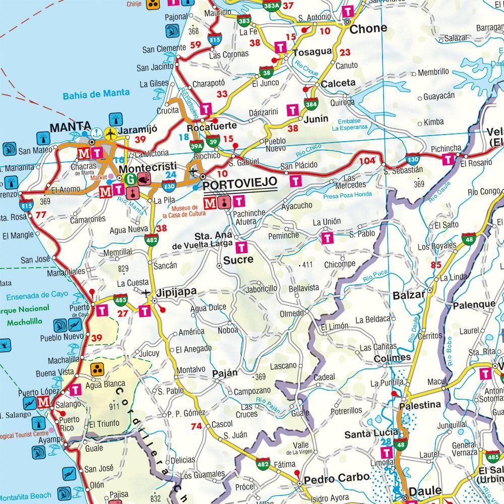 Beispielinhalt (Bild) Ecuador, Autokarte 1:800.000