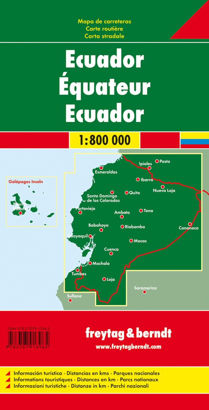 Rückseitencover Ecuador, Autokarte 1:800.000