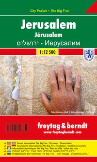 Vorderes Coverbild Jerusalem, Stadtplan 1:12.500, City Pocket + The Big Five