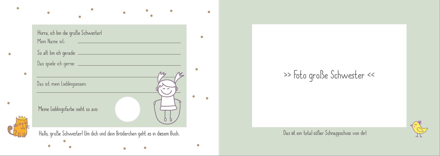 Beispielinhalt (Bild) Endlich große Schwester