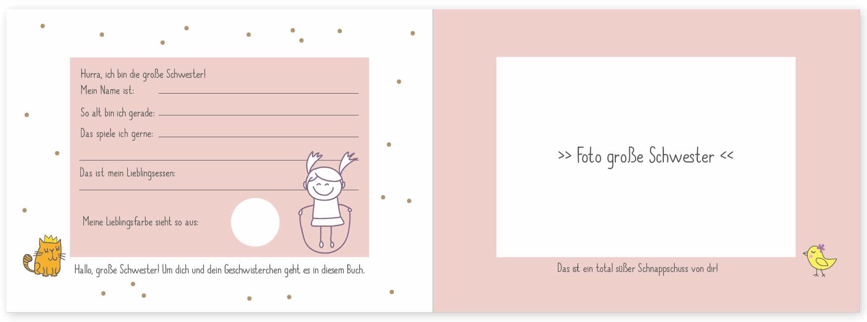 Beispielinhalt (Bild) Endlich große Schwester