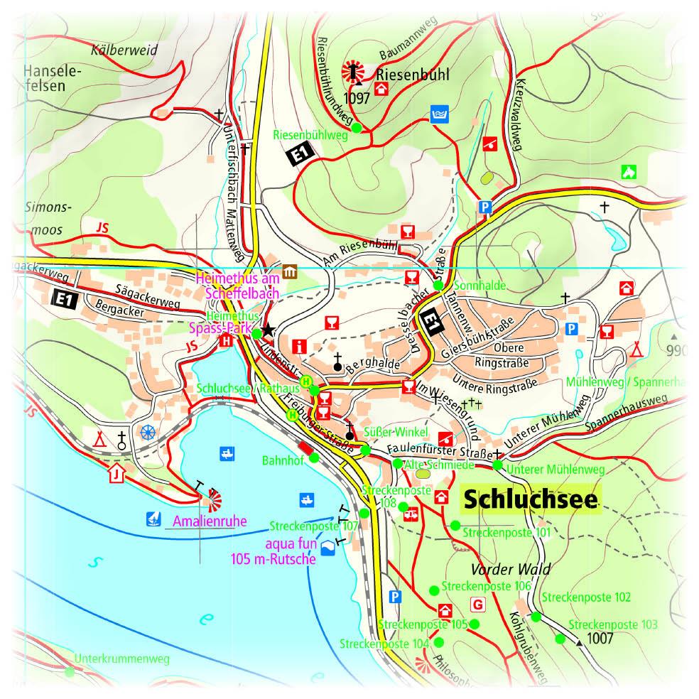 Beispielinhalt (Bild) Schluchsee, Bernau - Feldberg - Lenzkirch 1:25 000